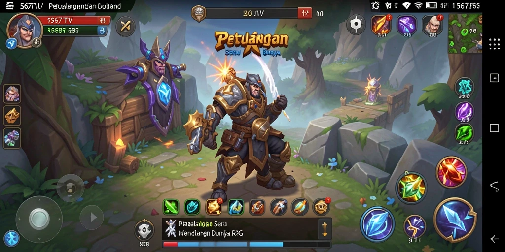 Tampilan gameplay RPG yang mendebarkan dan penuh aksi.