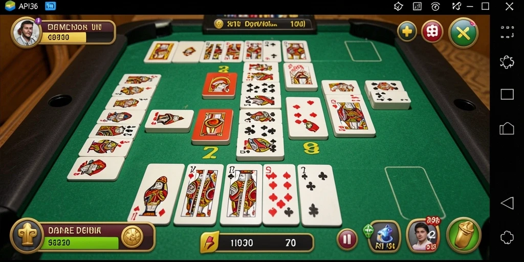 Tangkapan layar gameplay API36 yang menampilkan keseruan bermain Domino.