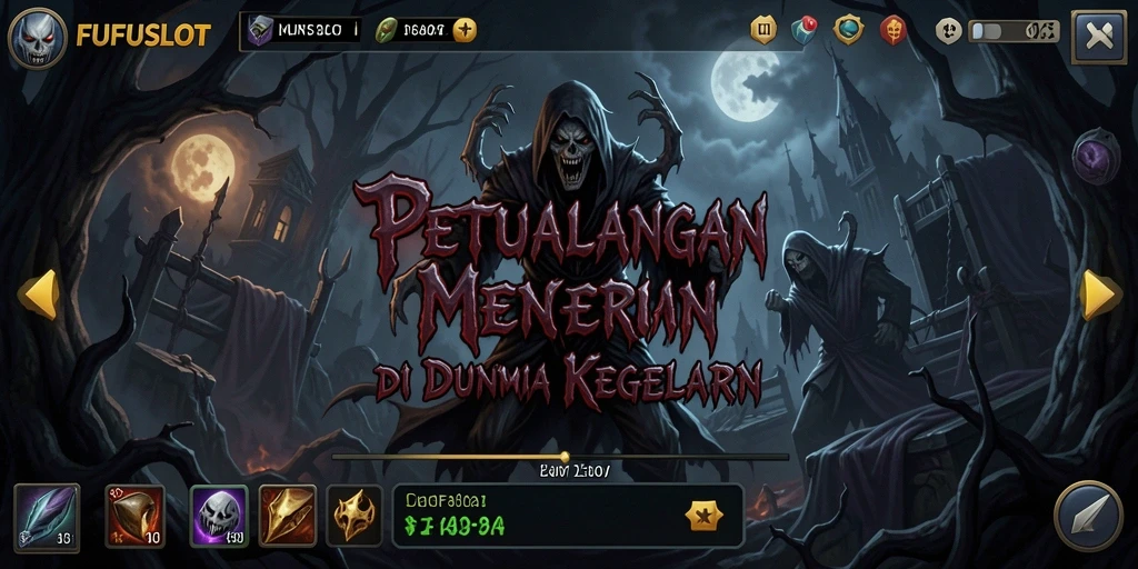 Tangkapan layar gameplay FUFUSLOT yang menampilkan suasana mengerikan dan menegangkan.