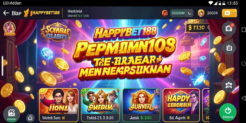 Menampilkan gameplay menarik dari aplikasi Slot HAPPYBET188.