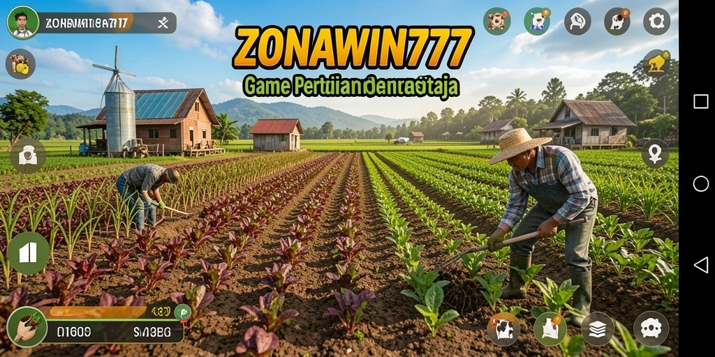 Tampilan menarik gameplay pertanian ZONAWIN777 yang menggugah selera.